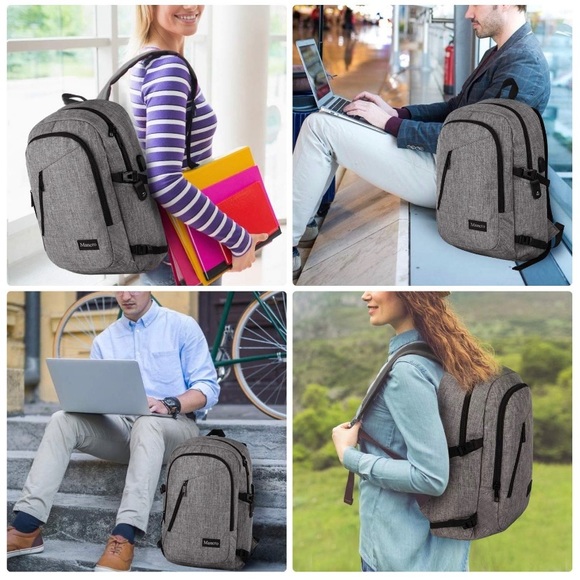 Mancro travel laptop backpack w/ USB port. 🚹or🚺 - Picture 8 of 8